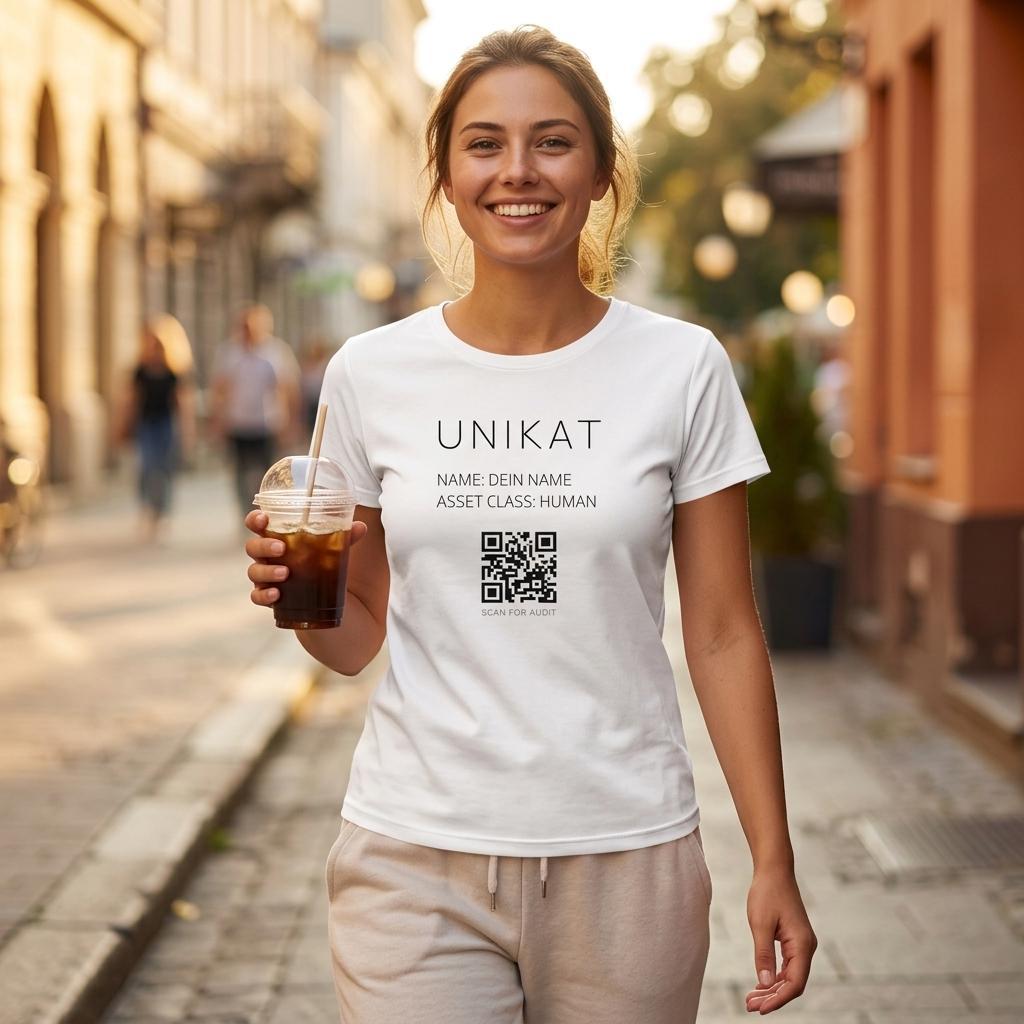 Hinweis zum Bild: Um Ressourcen zu schonen und Überproduktion zu vermeiden, nutzen wir für unsere Unikate digitale, KI-generierte Produkt-Visualisierungen. Dein Kleidungsstück wird erst nach der Bestellung real für dich bedruckt